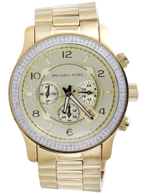 gold michael kors watch mens|michael kors diamond watch men's.